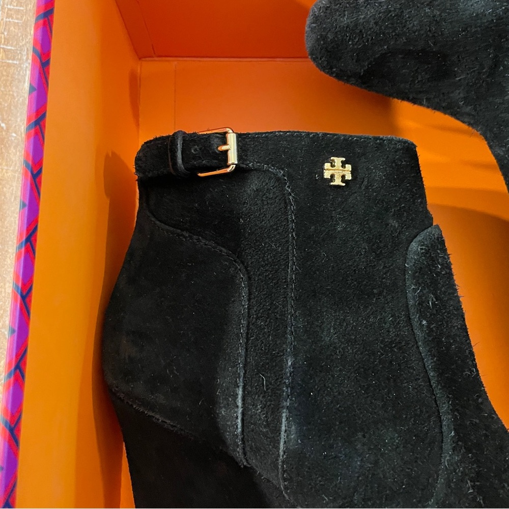 Tory Burch black leather Wedge bootie - Picture 5 of 13